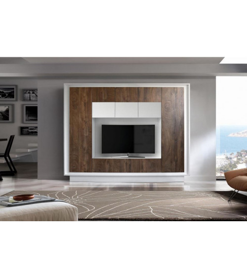 Ensemble meuble tv CIELO cognac 240 cm