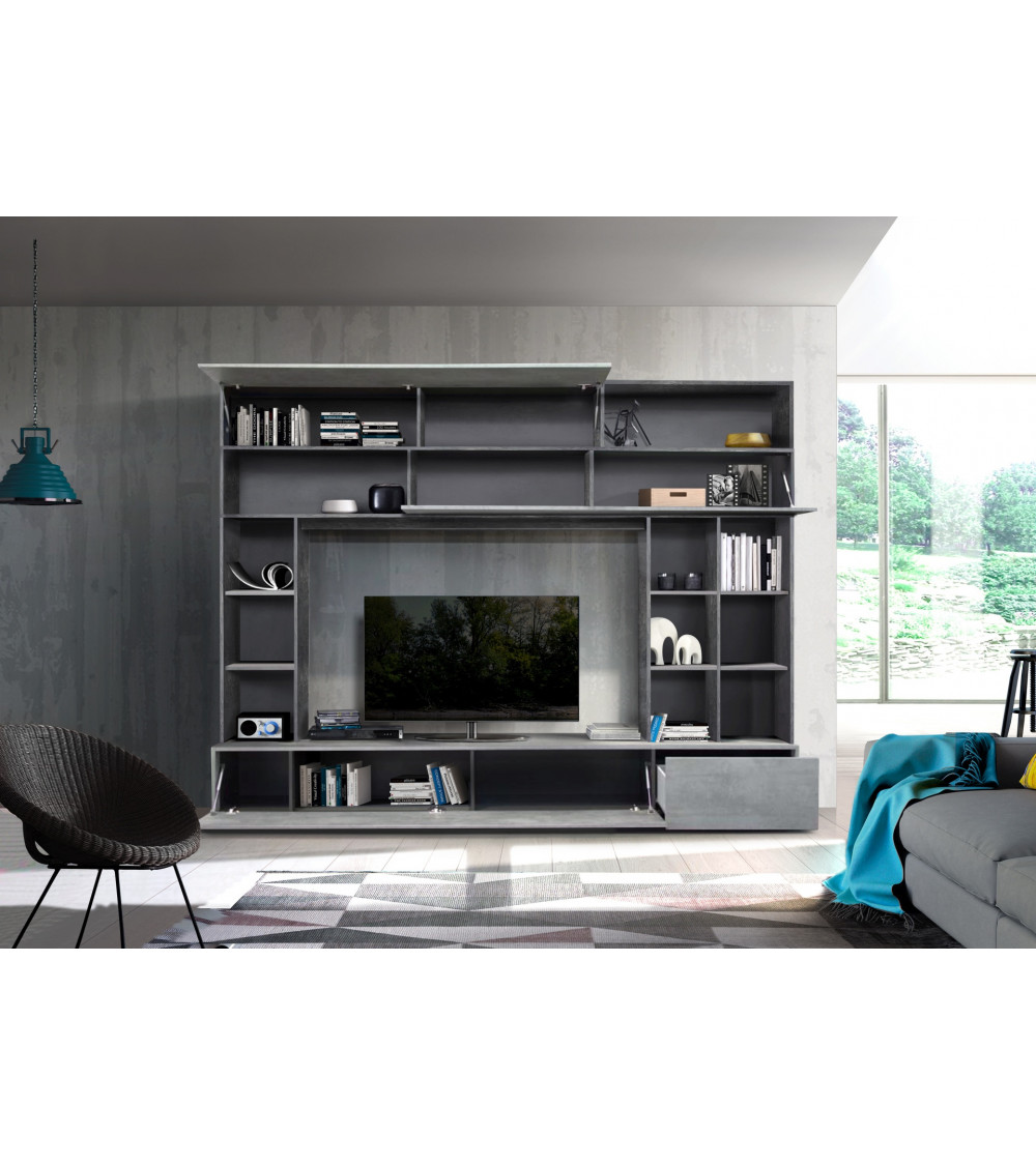 Ensemble meuble TV GEORGIO gris 277 cm
