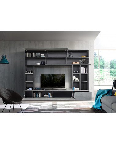 Ensemble meuble TV GEORGIO gris 277 cm