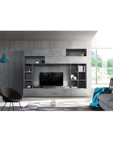 Ensemble meuble TV GEORGIO gris 277 cm