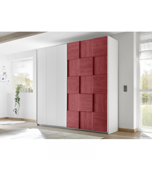 Armoire SATORI rouge 179 x 205 x 57 cm