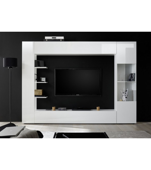 Ensemble meuble TV SOPRANO blanc 295 cm