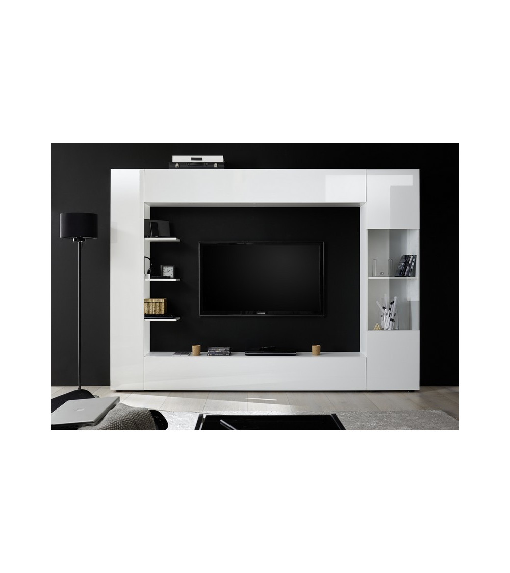 Ensemble meuble TV SOPRANO blanc 295 cm