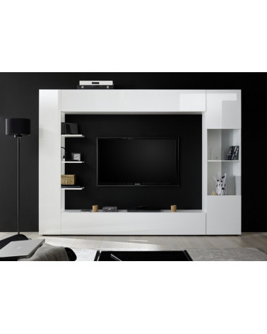 Ensemble meuble TV SOPRANO blanc 295 cm