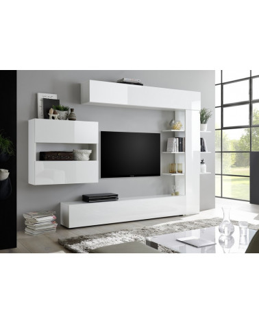 Ensemble meuble TV CELIO blanc 295 cm