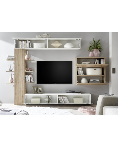 Ensemble meuble TV CELIO chêne 295 cm