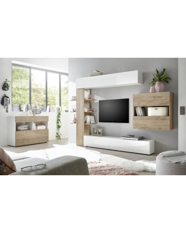 Ensemble meuble TV CELIO chêne 295 cm