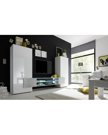 Ensemble meuble TV MARIO 258 cm béton