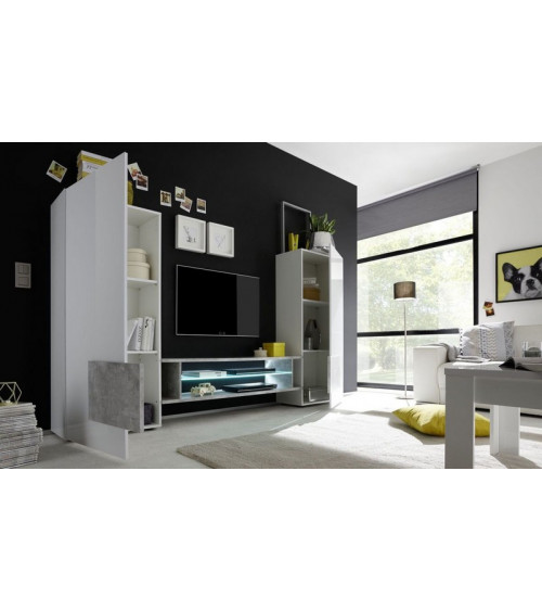 Ensemble meuble TV MARIO 258 cm béton