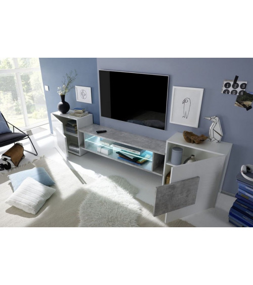 Meuble TV MODENA 258 cm noir