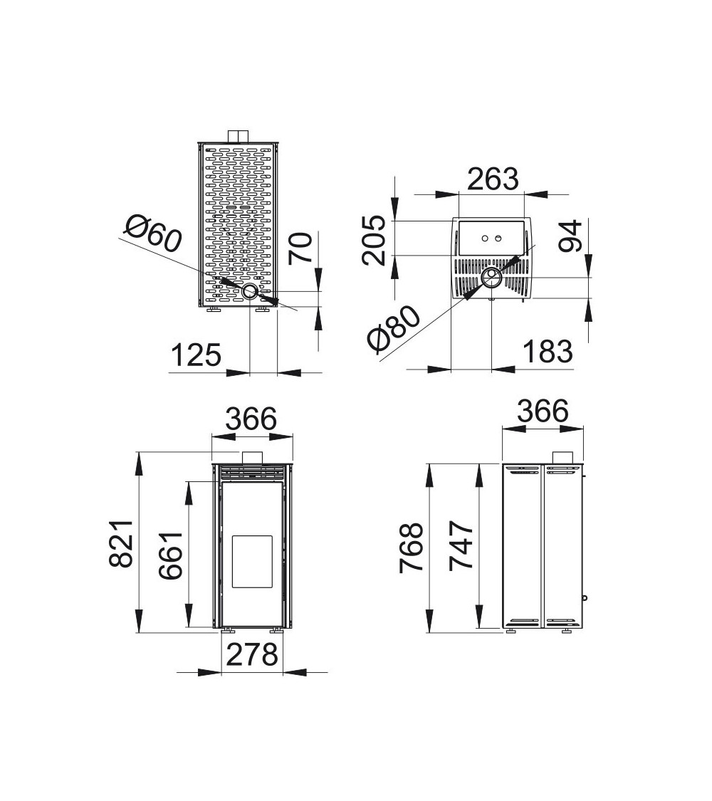 Poêle à pellet FREE 6 kW couleur blanc