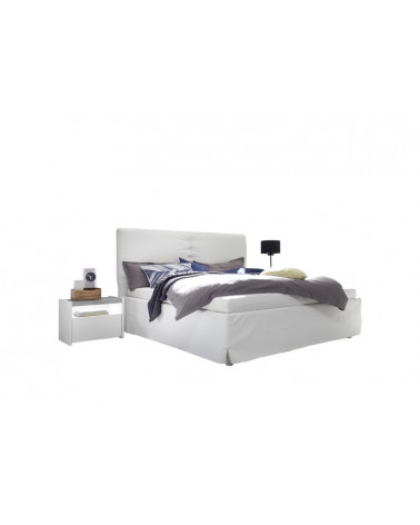 Chambre complète AMALTI Stelvio et blanc lit 160x200 cm avec coffre de rangement 
