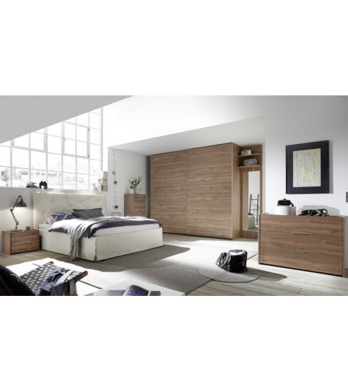 Chambre complète GALIA Stelvio lit 160x200 cm avec coffre de rangement 