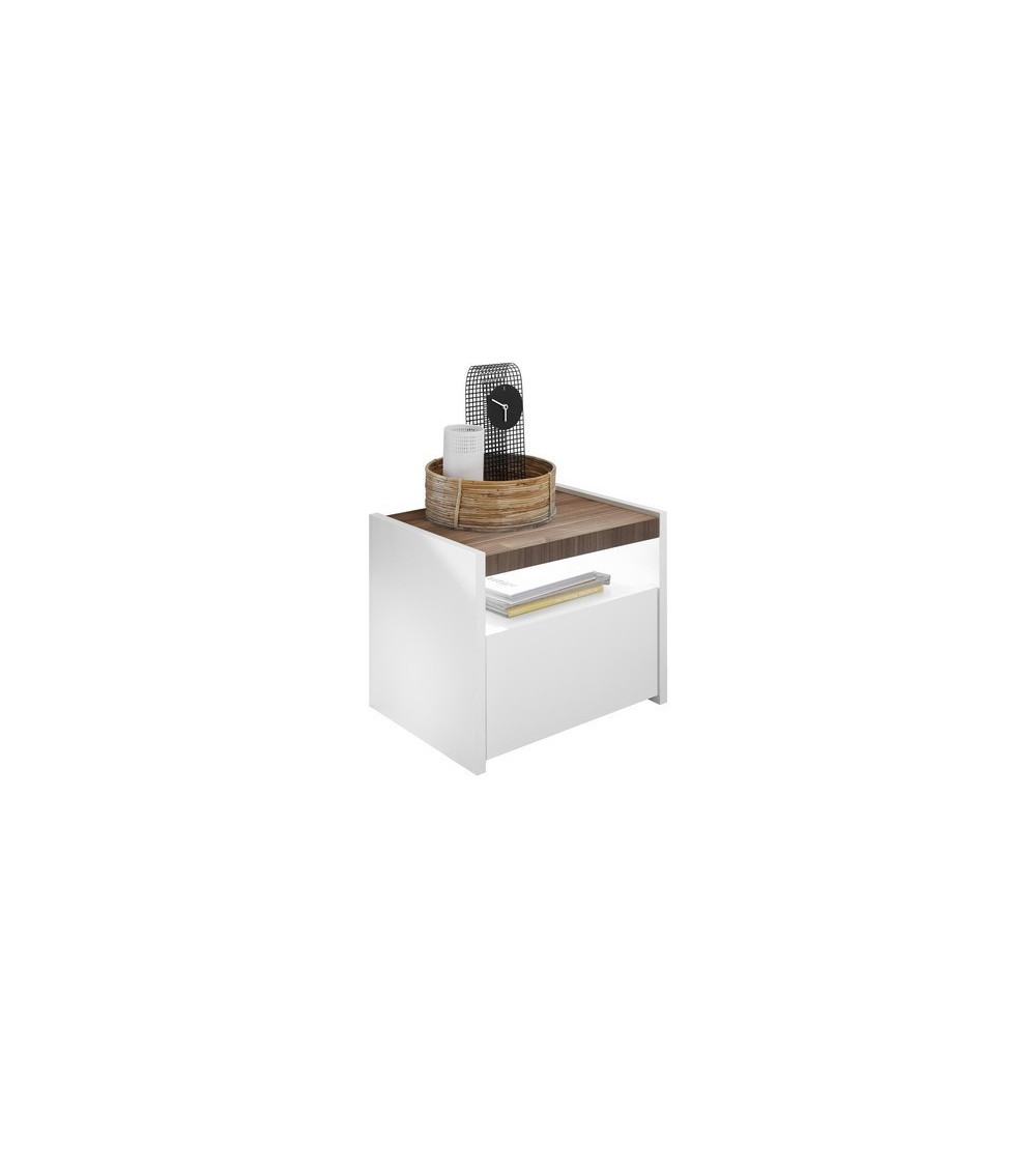 Lot de 2 chevets FULL 51 x 42 x 40 cm noyer noir Lot de 2 chevets FULL 51 x 42 x 40 cm noyer noir