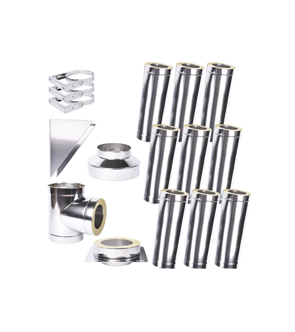 Kit conduit isolé 9m Ø 130mm épaisseur 1 mm