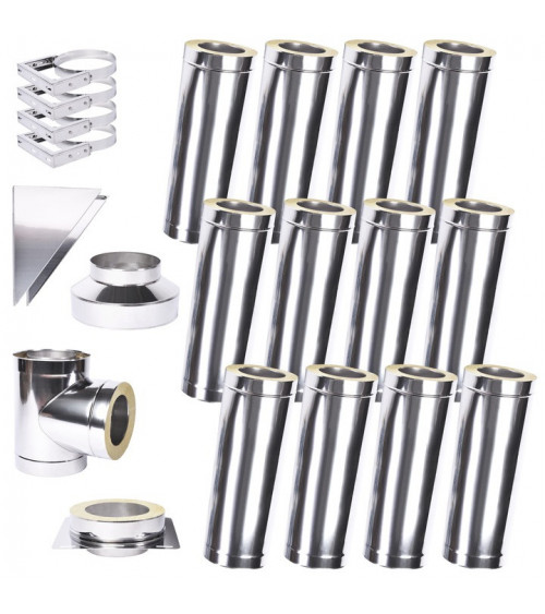 Kit conduit isolé en extérieur - 4m Ø 130mm