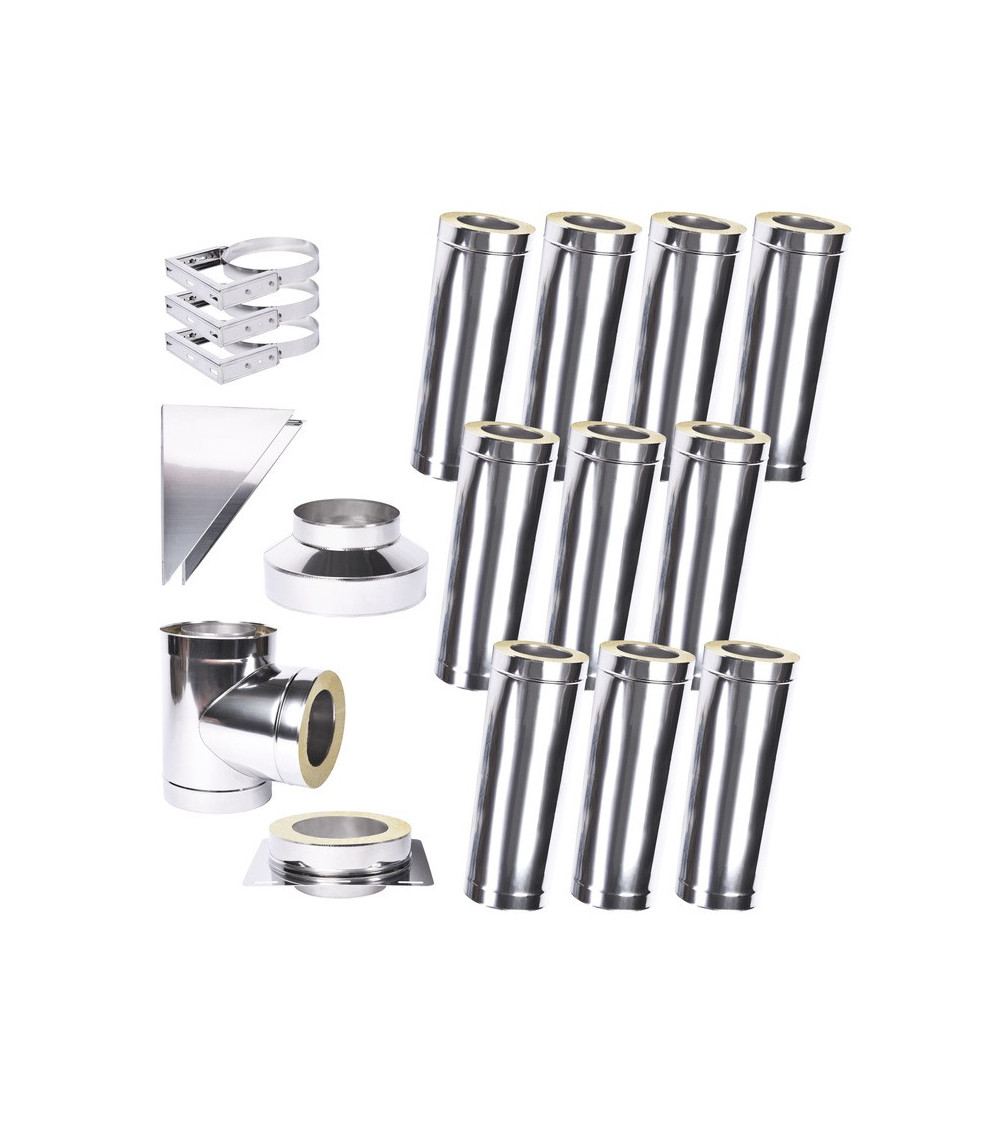 Kit conduit isolé 10m Ø 130mm épaisseur 1 mm