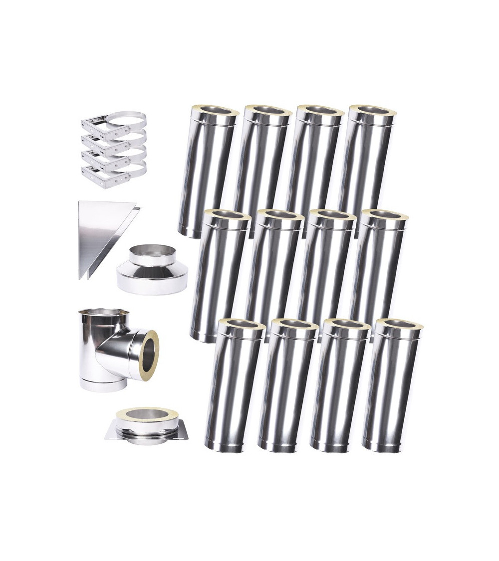 Kit conduit isolé 12m Ø 130mm épaisseur 1 mm