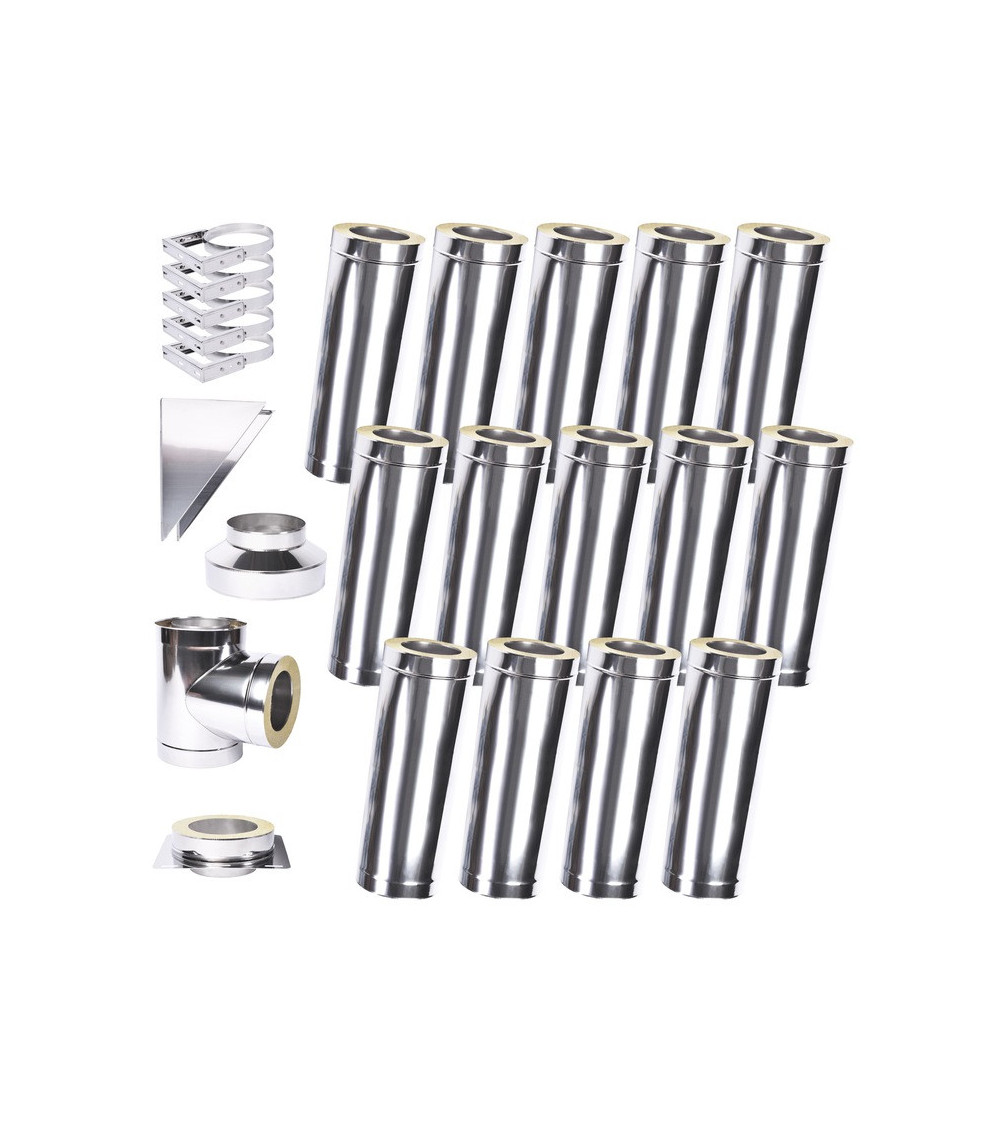 Kit conduit isolé 14m Ø 130mm épaisseur 1 mm