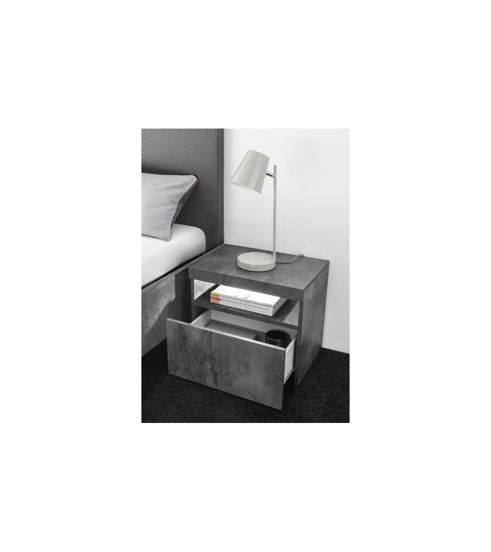 Lot de 2 chevets DESMOLINIA béton