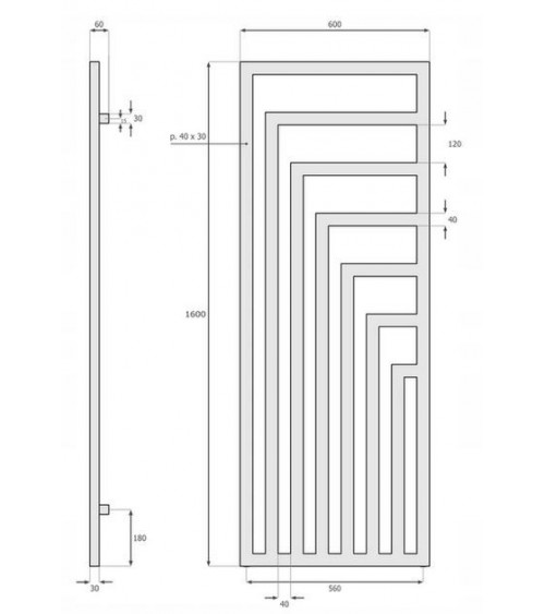 Radiateur eau chaude LIRA 760 W