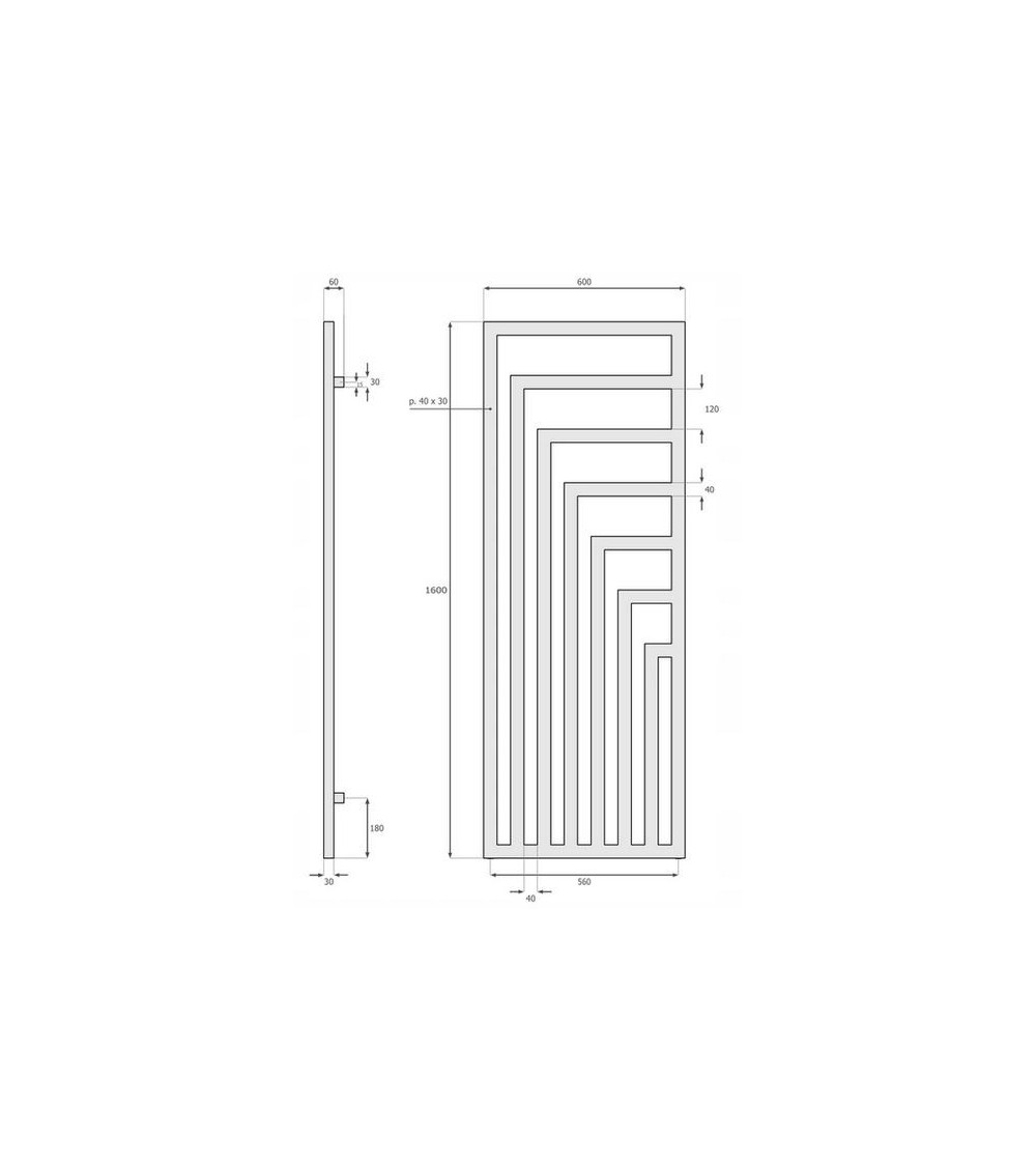 Radiateur eau chaude LIRA 760 W Radiateur eau chaude LIRA 760 W
