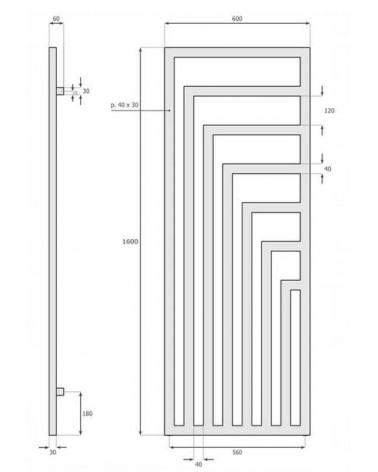 Radiateur eau chaude LIRA 760 W