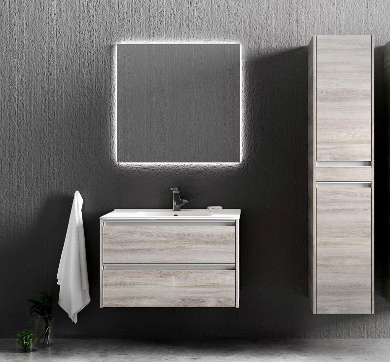Muebles de baño FONTE II 60cm, roble gris