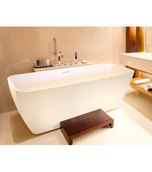 Ensemble salle de bain meuble+miroir+vasque HAMBURG blanc brillant