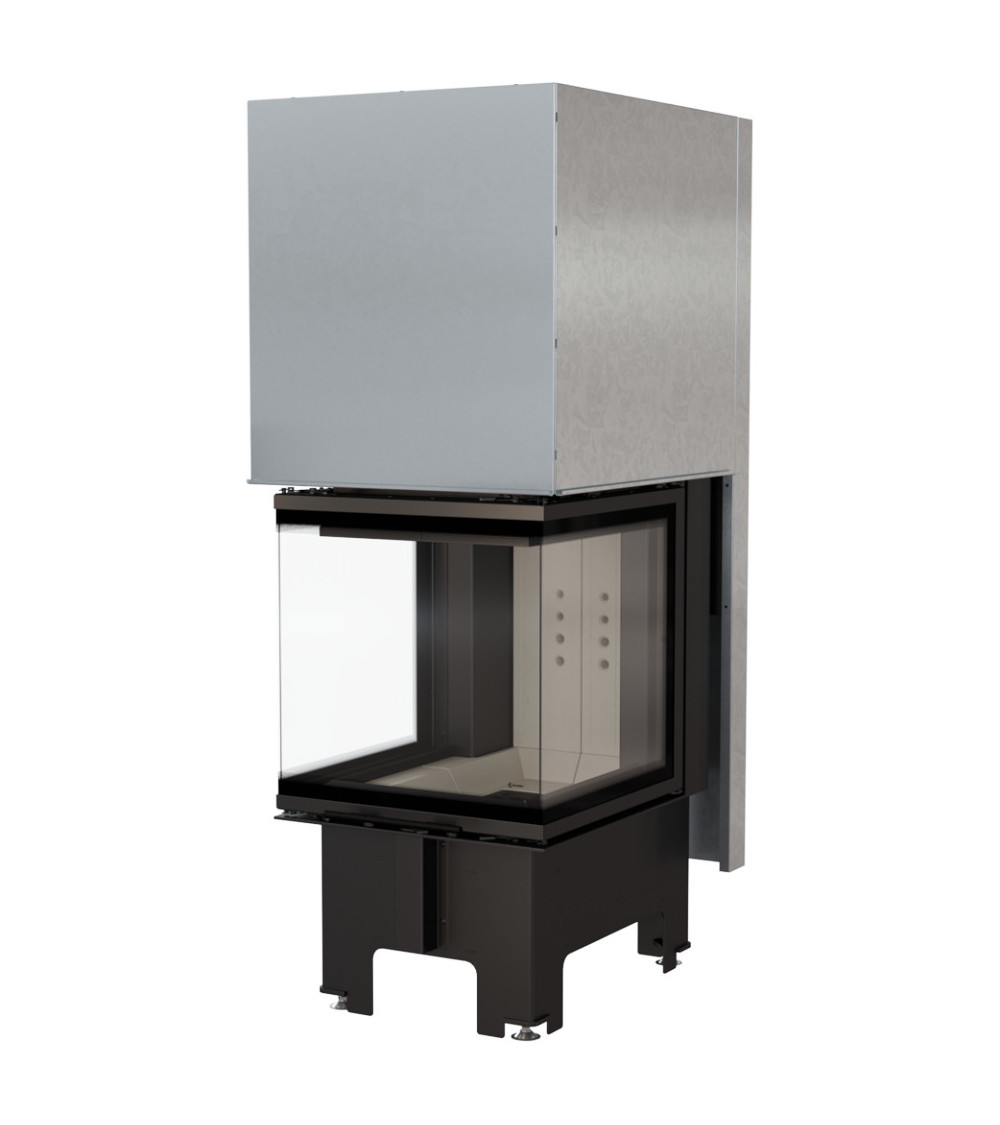 Insert cheminées à bois NOLWENN 3 côtés vitrés, porte guillotine 10 kW Insert cheminées à bois NOLWENN 3 côtés vitrés, porte guillotine 10 kW