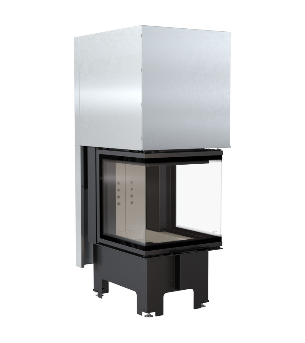Insert cheminées à bois NOLWENN 3 côtés vitrés, porte guillotine 10 kW Insert cheminées à bois NOLWENN 3 côtés vitrés, porte guillotine 10 kW