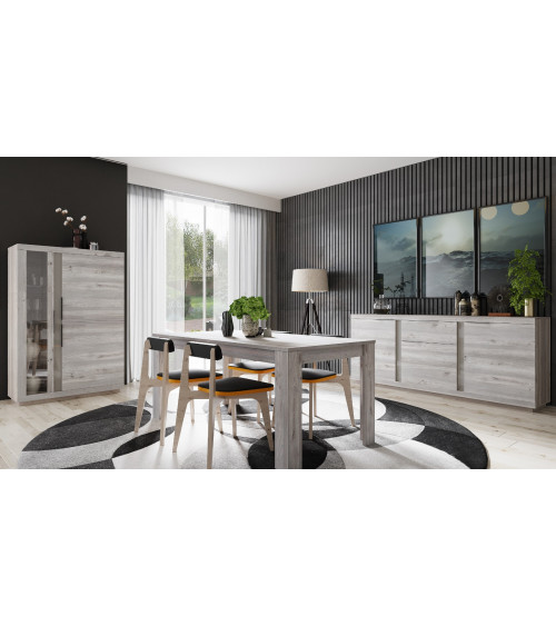 Comedor completo LISA II Gris blanco de plomo