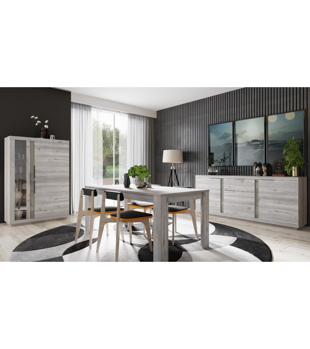 Comedor completo LISA II Gris blanco de plomo