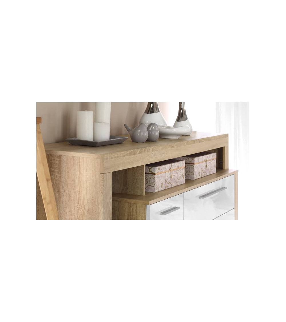 Rovere e camera completa AMALTI bianco letto 160 x 200 cm con box contenitore 
