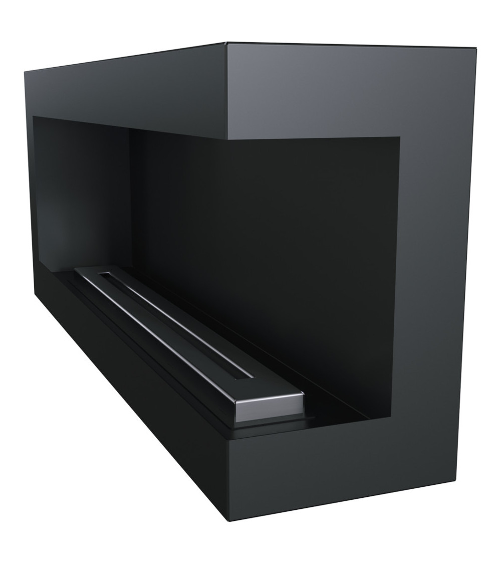 Cheminée bio-éthanol delta d'angle 70 cm Cheminée bio-éthanol delta d'angle 70 cm