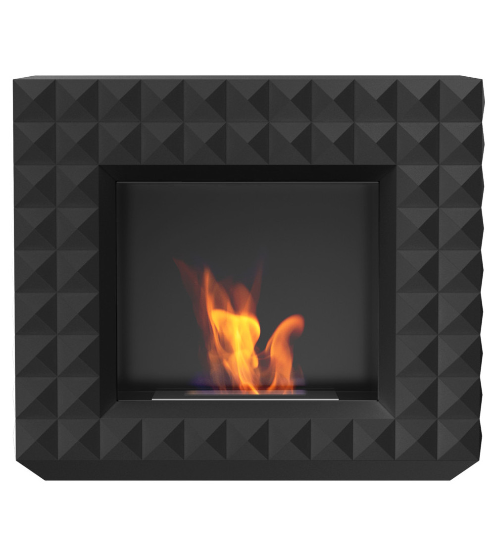 Cheminée bio-éthanol EGZUL noir 114 cm