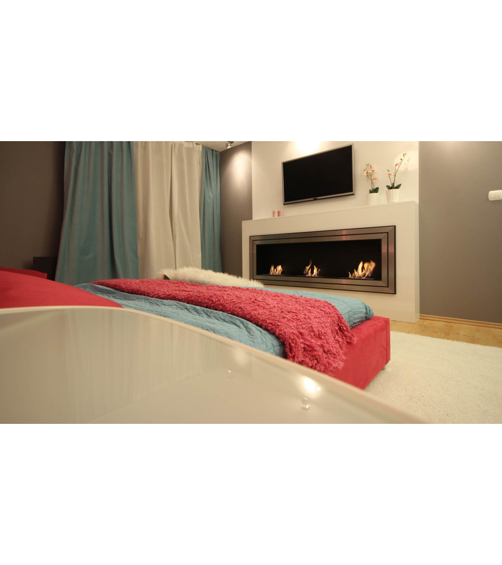 Cheminée bio-éthanol delta d'angle 70 cm Cheminée bio-éthanol delta d'angle 70 cm