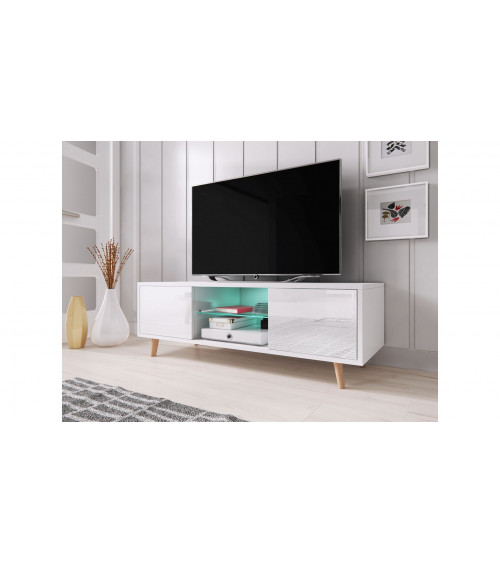 Muebles TV básico, 140 cm, Topo/wenge