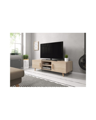 Muebles TV básico, 140 cm, Topo/wenge