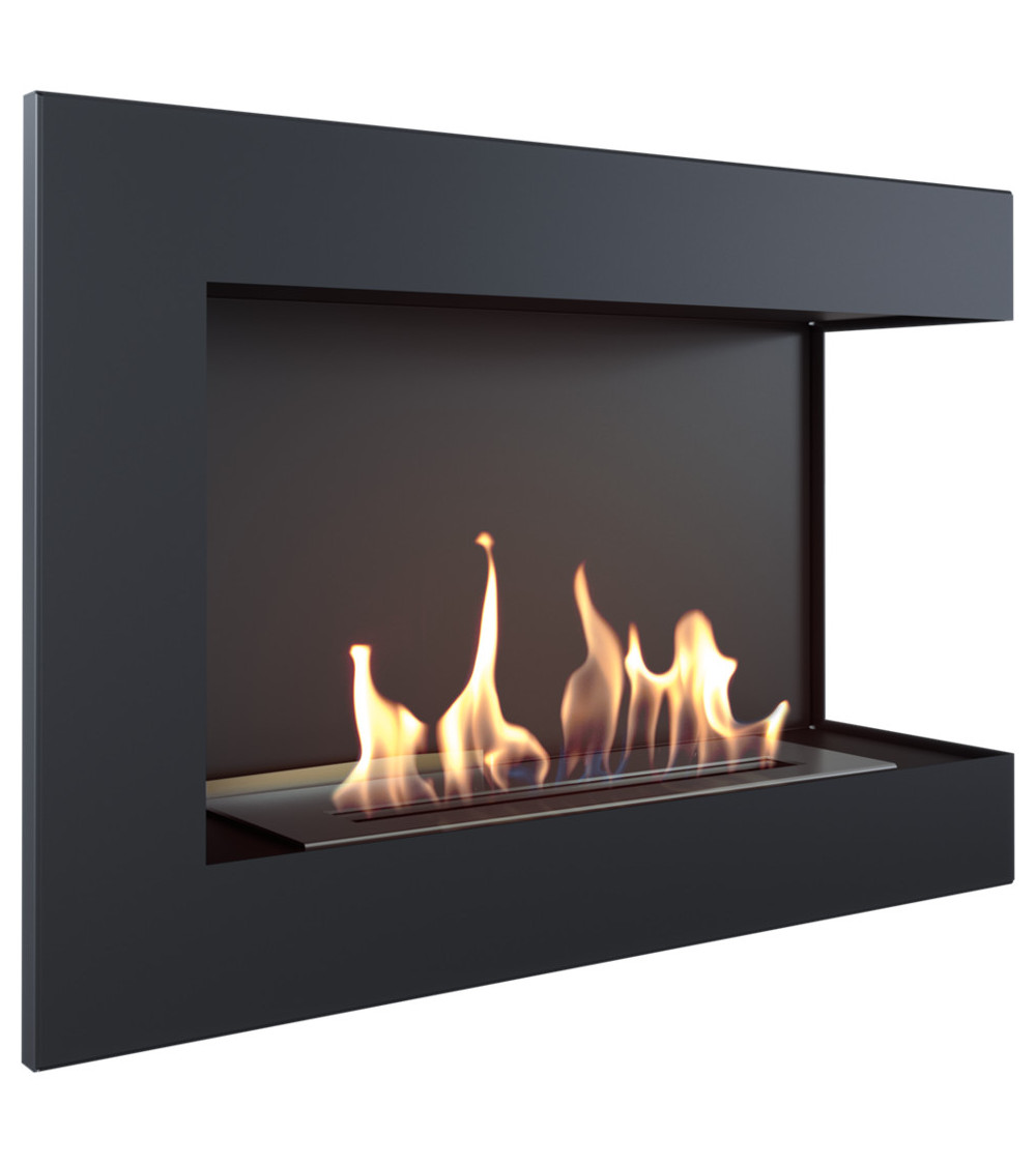 Cheminée bio-éthanol delta d'angle 70 cm Cheminée bio-éthanol delta d'angle 70 cm