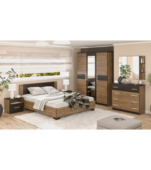 Chambre VERONA BLACK MARRON 160 x 200 cm