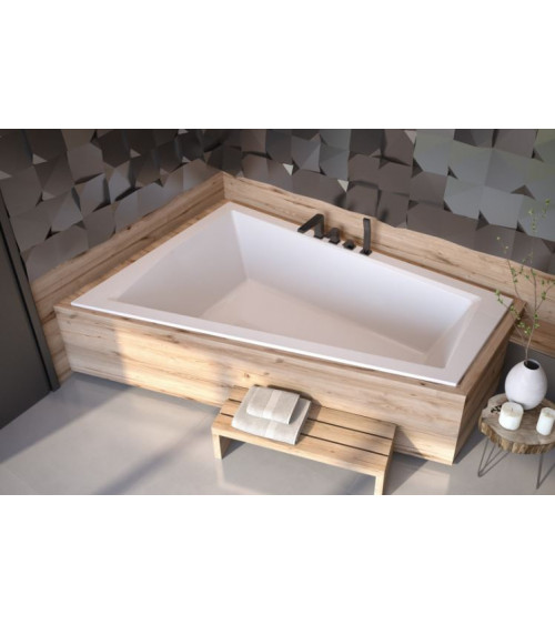 Vasca asimmetrica di INTEGRA 150/170 x 75 cm con barriera di vasca da bagno