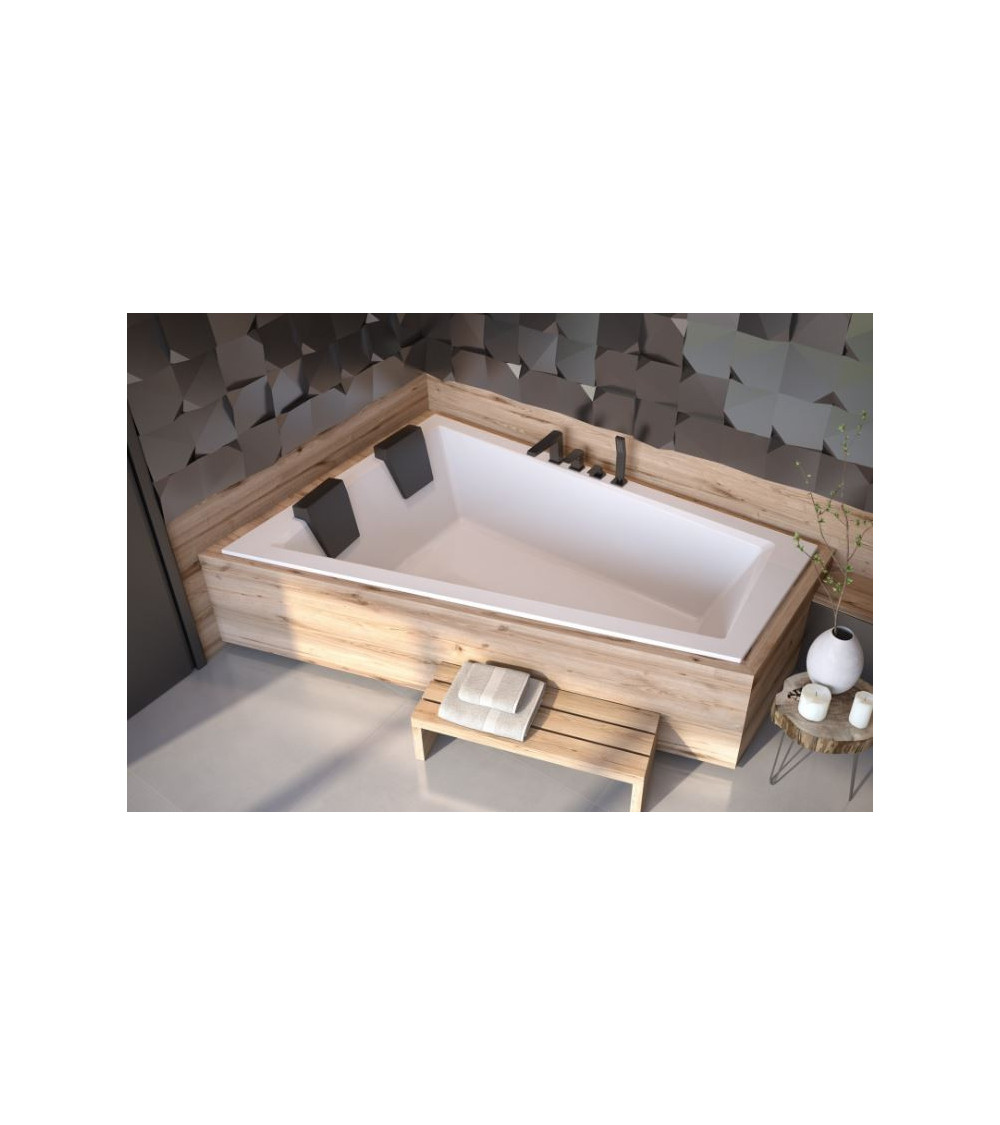 Vasca asimmetrica di INTEGRA 150/170 x 75 cm con barriera di vasca da bagno