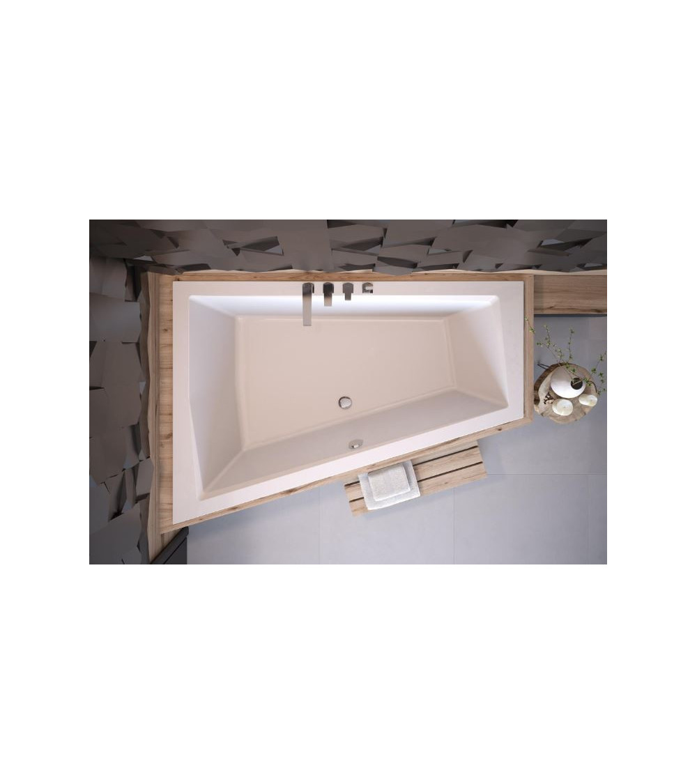 Bañera asimétrica de INTEGRA 150/170 x 75 cm con barrera de la bañera Bañera asimétrica de INTEGRA 150/170 x 75 cm con barrera de la bañera
