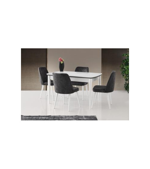 Ensemble table et 4 chaises Paolina