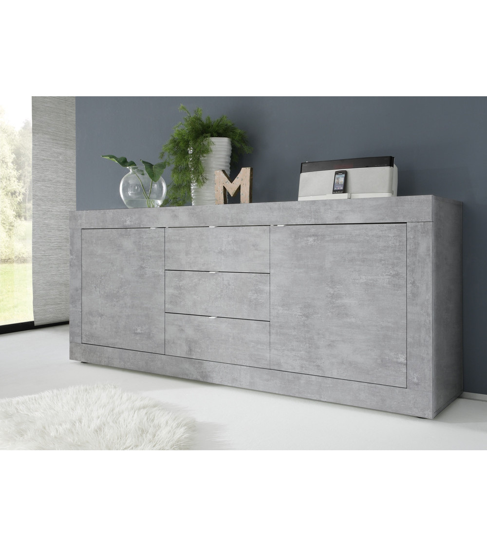 Cassettiera 5 Cassetti Beton 74 X 40 X 105 H Cm Marmo