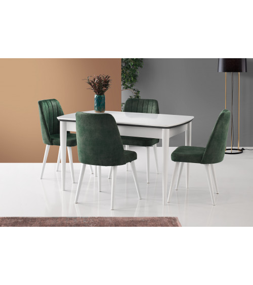 Ensemble table et 4 chaises Paolina