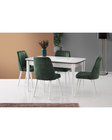 Ensemble table et 4 chaises Paolina