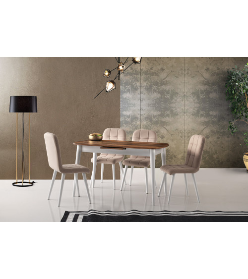 Ensemble table et 4 chaises Rosalia