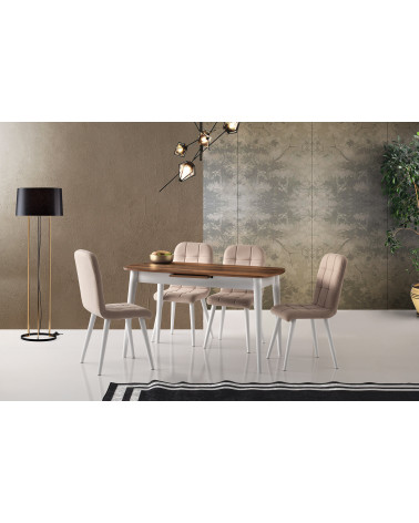 Ensemble table et 4 chaises Rosalia